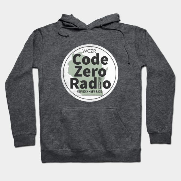 WCZR Distressed Logo Hoodie by Code Zero Radio